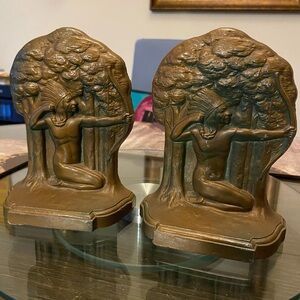 Artistic Bronze Bookends